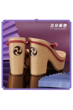 1/3 Delusion Genshin Impact Raiden Ei Shogun Japanese Geta Sandals Cosplay Shoes
